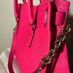 Michael Kors Perforated Hot Pink Tote